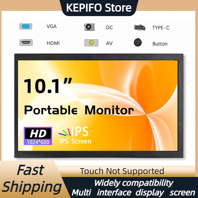 Retro Gaming Monitor - 10 인치 휴대용 모니터 1024x600 IPS