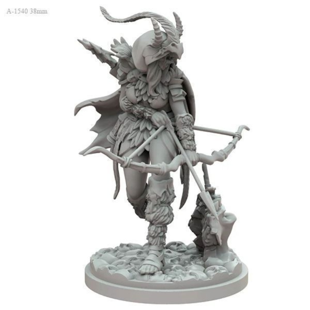 Retro Gaming Years - 38mm 수지 미니어처 피규어 여성 바이킹