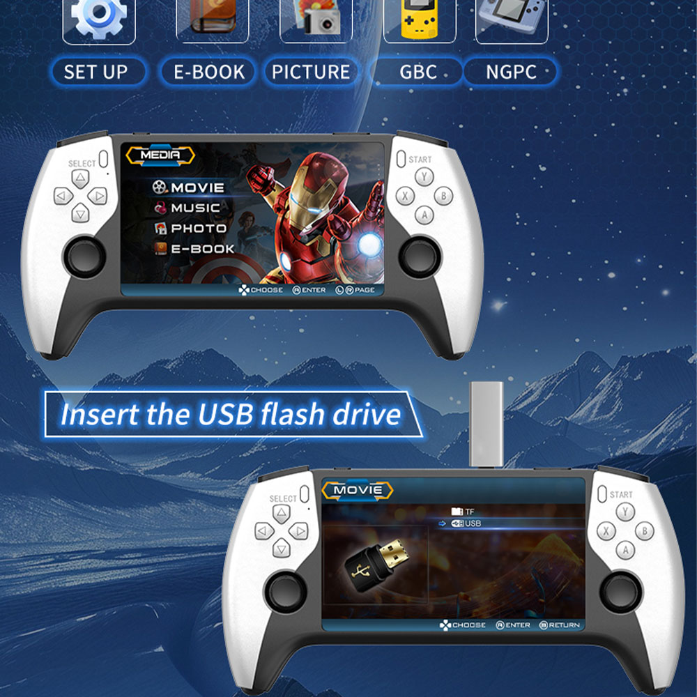 2026 새로운 SF3500 5인치 휴대용 게임 콘솔  - Retro Gaming Device 리뷰 및 가격