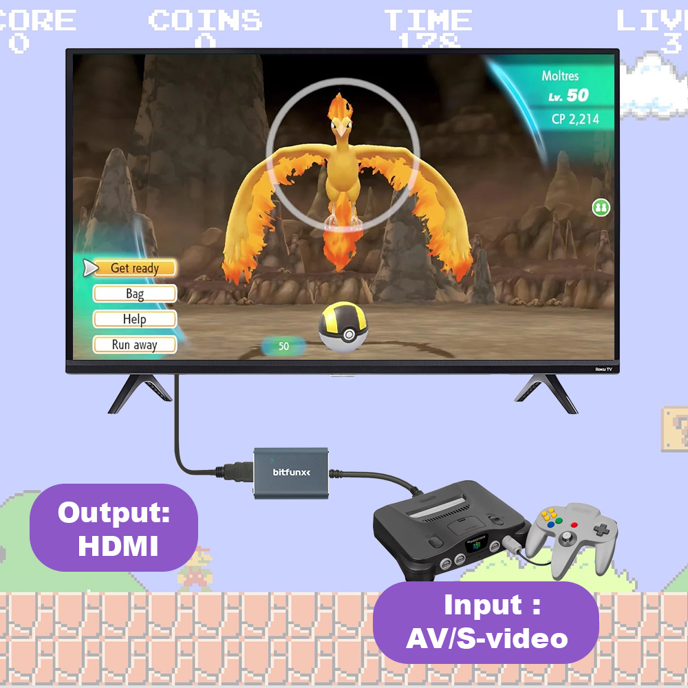 Bitfunx 720P Svideo/AV-HDMI 어댑 - Retro Gaming Pro 리뷰 및 가격