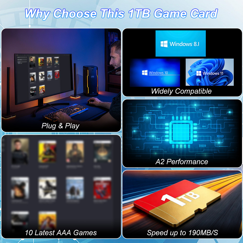 JMachen 1TB 게임 TF 카드, 최신 AAA P - Retro Gaming Windows 리뷰 및 가격